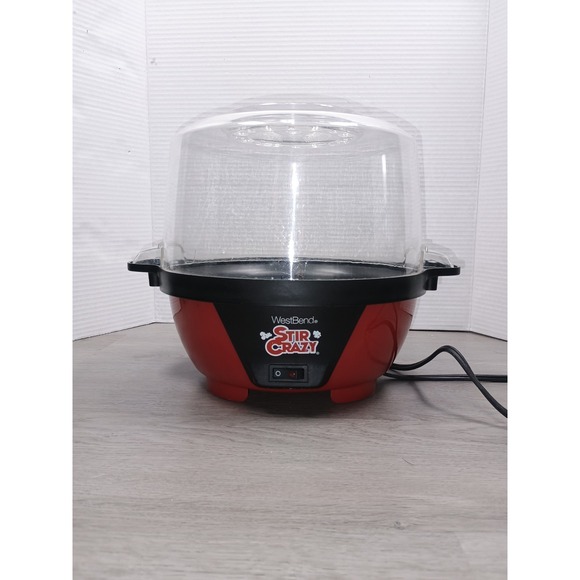 West Bend Stir Crazy Red Dome Electric Hot Oil Popcorn Maker E19762 - Picture 1 of 8